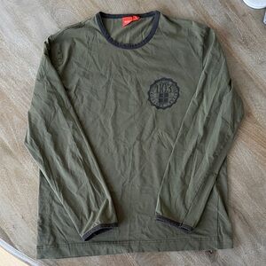 Hugo Boss Dark Olive Long Sleeve Tee